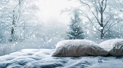 Flash Sale Web Banner for Winter Sleep Essentials with 35% Discount on Mattresses This Weekend Only
