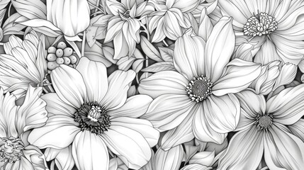 Delve into the artistry of outline drawings, from intricate flower outlines to lifelike animal sketches.