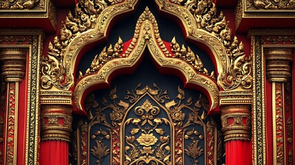 Obraz premium Thai frame,Thai pattern,Thai background,Thai food
