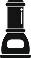 Simple silhouette of a modern electric coffee grinder with a timer display for making your favorite morning beverage