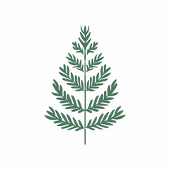 Modern Balsam Fir Logo with Clean Vector Illustration and Minimalist Flat Design Set against Crisp White Background Perfect for Branding Graphic Design Marketing Corporate Identity Digital Use