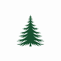 Obraz premium Modern Balsam Fir Logo with Clean Vector Illustration and Minimalist Flat Design Set against Crisp White Background Perfect for Branding Graphic Design Marketing Corporate Identity Digital Use