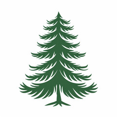 Modern Balsam Fir Logo with Clean Vector Illustration and Minimalist Flat Design Set against Crisp White Background Perfect for Branding Graphic Design Marketing Corporate Identity Digital Use