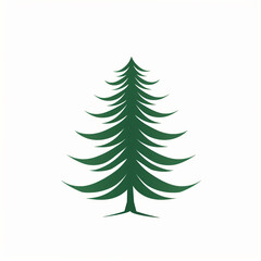 Obraz premium Modern Balsam Fir Logo with Clean Vector Illustration and Minimalist Flat Design Set against Crisp White Background Perfect for Branding Graphic Design Marketing Corporate Identity Digital Use