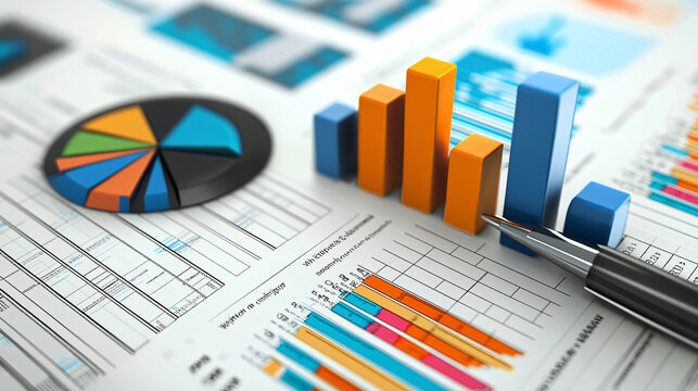 A 3D financial planning toolkit with interactive financial models, representing the tools and resources available for effective financial planning 
