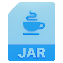 PNG 3D JAR File Icon Isolated on A White Background