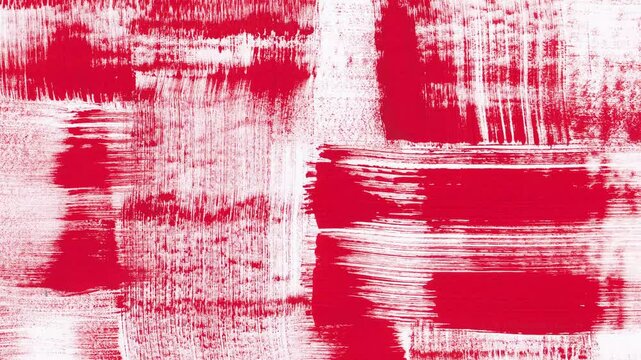Red paint brush strokes abstract background stop motion. Artistic grunge design backdrop.