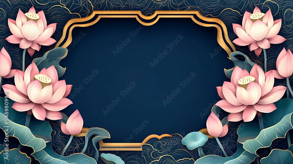 Wall mural Thai frame,Thai pattern,Thai background,Thai food