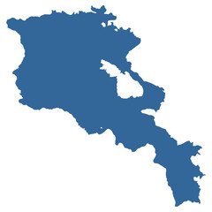 Vector outline map of Armenia