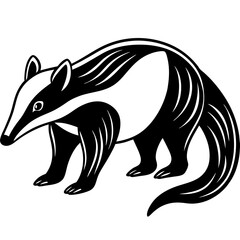 a Anteater linar on white background 