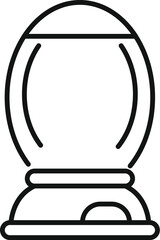 Fototapeta premium Simple line icon of a modern electric essential oil diffuser spreading aroma in the air