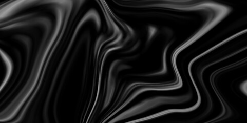 Obraz premium Abstract black liquid marble surfaces background design. ink backdrop with wavy pattern. modern background design with luxury cloth or liquid wave or wavy folds of grunge silk texture. 