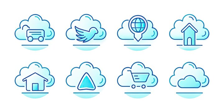 set of symbols and icons
