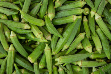 Fresh Lady Finger Okra Vegetable Bhindi Nutrition Photo