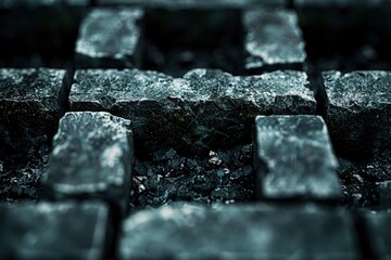 Dark Cobblestone Close-Up