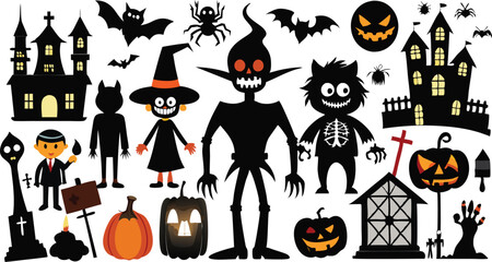 set of halloween icons