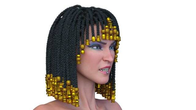 クレオパトラメイクの女性
3DCGレンダリング