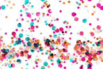 confetti on white background