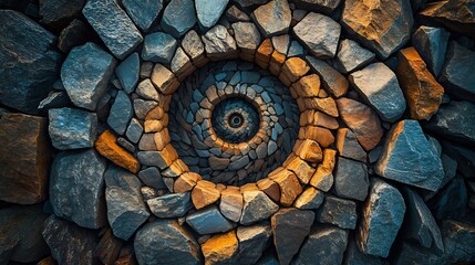 Stone Spiral: A Geometric Arrangement of Rocks