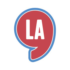 Comma La Sign, Comma La Background, Vector Illustration Background