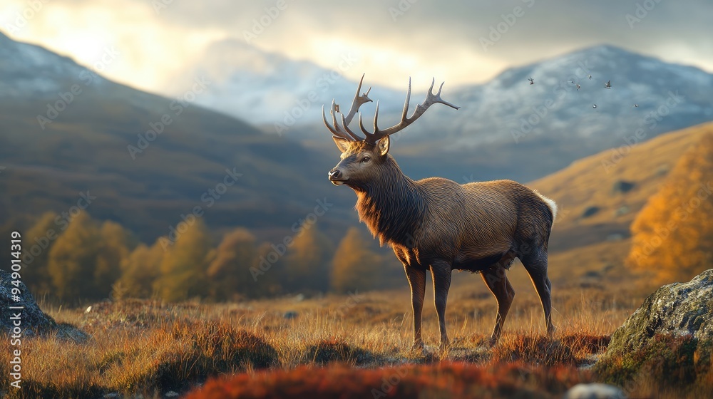 Canvas Prints deer in the mountains