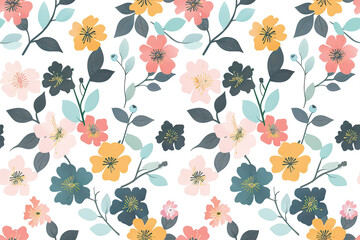 seamless pattern with flowers