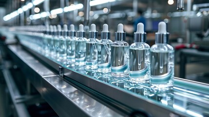 Cosmetic bottles in manufacturing