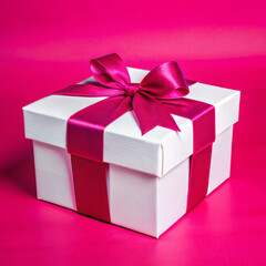 Obraz premium pink gift box