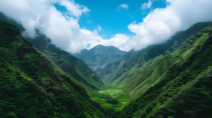 View Mountain Range With Clouds The Sky