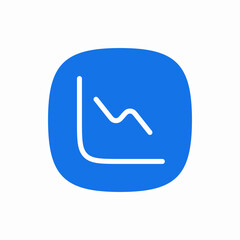 chart down decrease statistics icon
