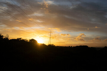 beautiful sunset in san jose costa rica