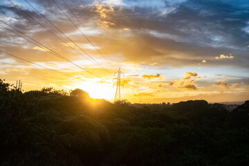 beautiful sunset in san jose costa rica