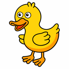 Illustration of duck outline white on background vector stock illustration