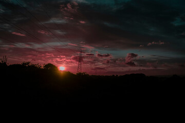 beautiful sunset in san jose costa rica