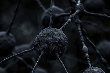 Abstract Black Neuron Cell Network