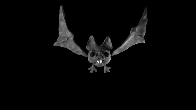 Plasticine bat on a transparent alpha channel.