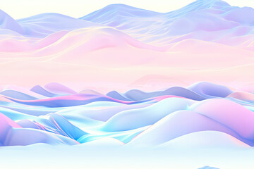 Obraz premium Pattern with pastel mountains and waves