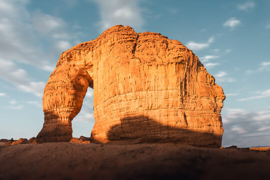 Elephant Rock Jabal AlFil Elefant Felsformationen im W&uuml;stenland AlUla Medina Saudi-Arabien 