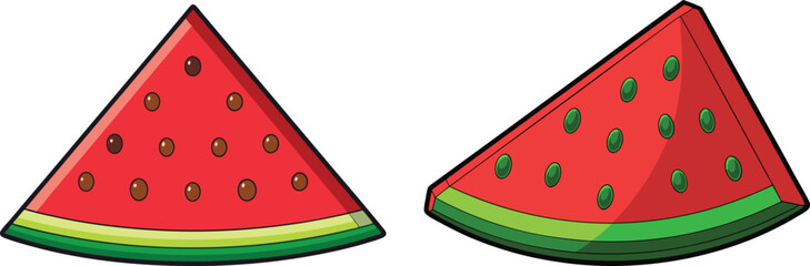 watermelon vector illustration. 