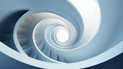 Minimalist spiral gradually expanding outward symbolizing growth or evolution