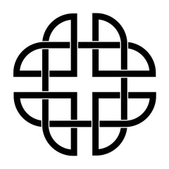 celtic dara knot irish symbol logo icon tattoo isolated on white background. vector illustration.