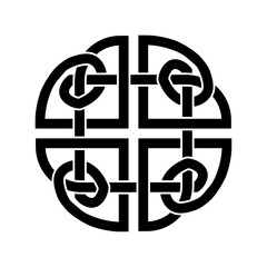 celtic dara knot irish symbol logo icon tattoo isolated on white background. vector illustration.