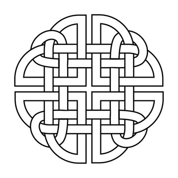 celtic dara knot irish symbol logo icon tattoo isolated on white background. vector illustration.