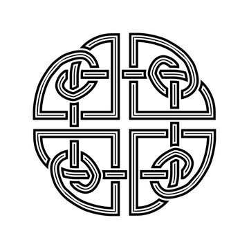 celtic dara knot irish symbol logo icon tattoo isolated on white background. vector illustration.