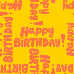 Birthday seamless pattern for wrapping paper and fabrics and linens
