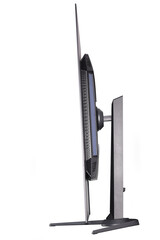 QD Oled Monitor PC monitor profile mockup, modern screen technology, on white background