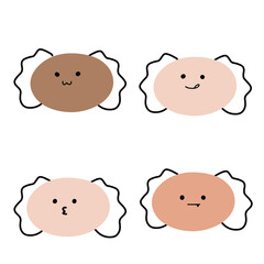 Pastel Axolotl Vector | Various Expressions | Cute Line Art | Minimalist Design (4 Vectors)