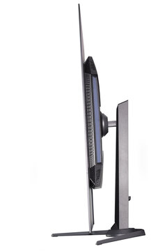 QD Oled Monitor PC monitor profile mockup, modern screen technology, on white background