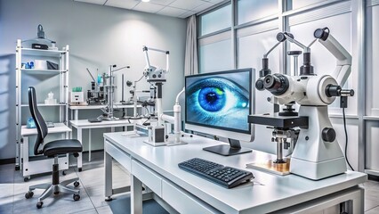 eye research testing lab experimental setup