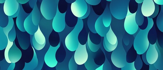 A blue background with many drops of water